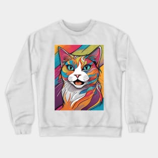 Cat Colorfully Crewneck Sweatshirt